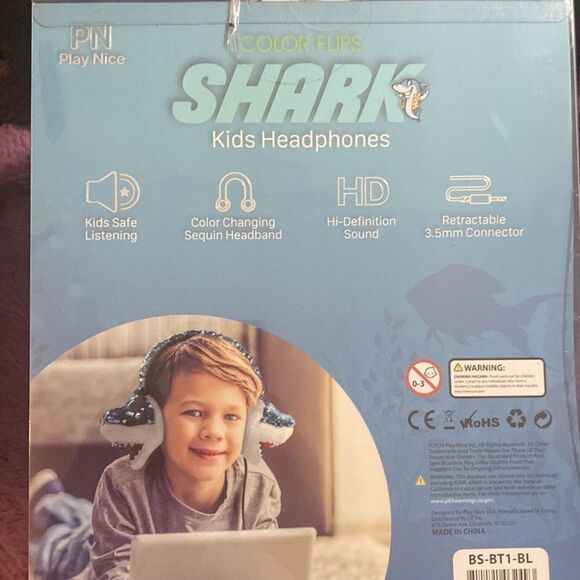 Shark Plus Sequin Headphones - Picture 2 of 4